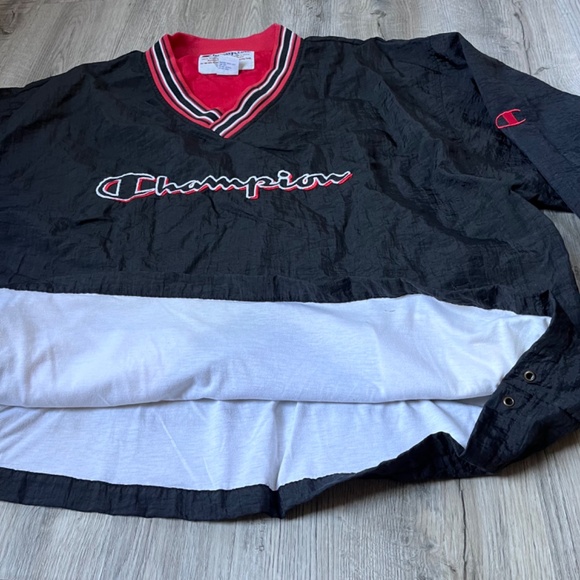 Champion Lined Pullover Windbreaker with Zipper Pockets Men's Size XXL - Picture 7 of 9